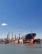 Cargo harbor in Poland - Gdansk - Danzig.