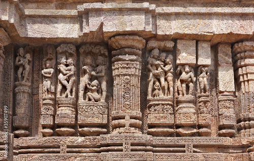 Photo: Erotic sculptures ruins at Sun Temple, Konark Erotic sculptures ruins at Sun Temple, Konark