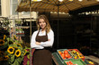 vendor at the farmers market
