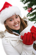 Woman with Christmas Coffee