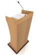 Podium for sermons on a white background