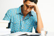 Young man concentrating