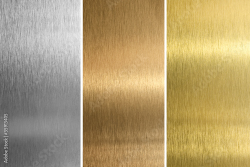 Foto: Aluminum, bronze and brass stitched textures Aluminum, bronze and brass stitched textures