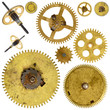 cogwheels gears on white background