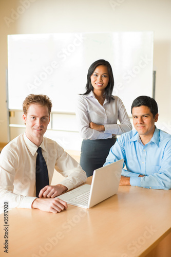 Photo: Diverse Team Business Meeting Asian Caucasian Latino Diverse Team Business Meeting Asian Caucasian Latino