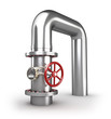 Illustration: Stopcock and tube on white background Stopcock and tube on white background