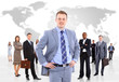 Group of business people. Isolated over white