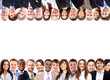 Group of business people isolated over white