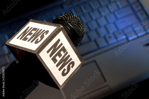 Photo: News Microphone Computer Online Podcast News Microphone Computer Online Podcast