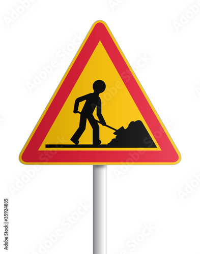 Vektor: Panneau - travaux Panneau - travaux
