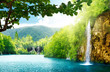 waterfall in deep forest