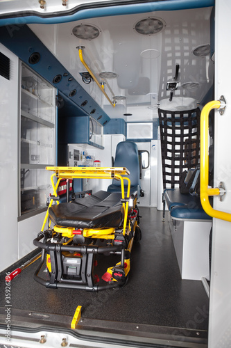 Photo: Empty Ambulance Interior Empty Ambulance Interior