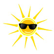 sun with black glasses illustration