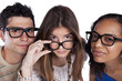 Three smart student friends Three smart student friends