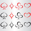 Vector: card suit double color card suit double color