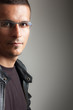 young man with glasses