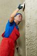 Plasterer at work