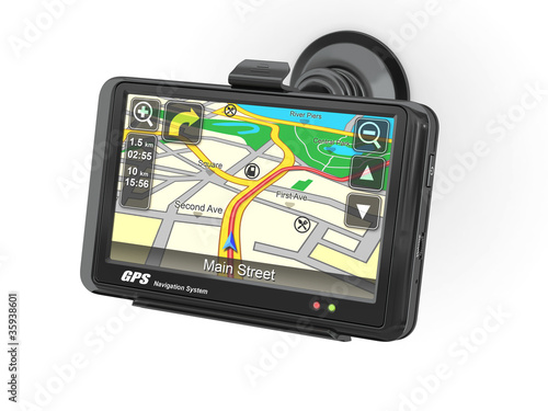 Illustration: Navigation system. Gps. 3d Navigation system. Gps. 3d