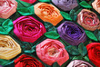 Patchwork quilt with flowers