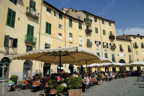 Photo: Site of Amphitheatre in Lucca in Tuscany Italy Site of Amphitheatre in Lucca in Tuscany Italy