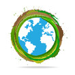 Grunge World Globe
