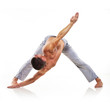 Man is making yoga