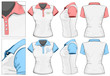Women's polo-shirt design template