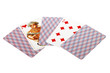Playing cards on white
