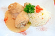 Poulet mit Weissweinsauce Poulet mit Weissweinsauce