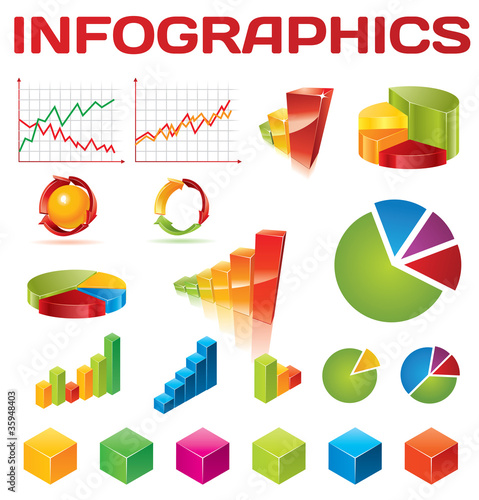 Vector: Colorful infographic vector collection Colorful infographic vector collection