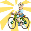 man on a bicycle