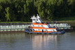 Tug boat and chemical barge on the Mississippi river Tug boat and chemical barge on the Mississippi river