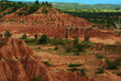 The red slopes of the small Tatacoa Desert in Southern Colombia