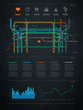 infographics element with a map of the city or metro