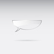 Glass speech bubble
