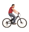 bicyclist on white.