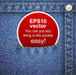 Vector: Denim background with tag. Denim background with tag.