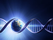 Glowing earth DNA strand Glowing earth DNA strand