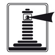 Piktogramm Leuchtturm Schwar-weiss