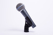 Microphone on a white
