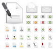 Website icons, message & document, page icons Set