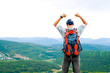 happy man on the mountain