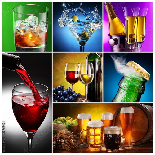 Photo: Collection of images of alcohol in different ways. Collection of images of alcohol in different ways.