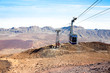 Teleferico cable-car gondola going up to peak of Teide Volcano