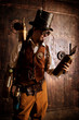 Man in Steampunk style