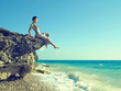 Beautiful woman on beach