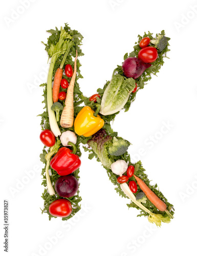 Alphabet Letters Vegetables