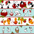 Christmas collection of animals to play with toys