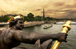 Paris cityscape as seen from Alexander III bridge. Paris cityscape as seen from Alexander III bridge.