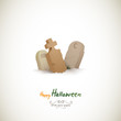 Three Lonely Halloween Graves